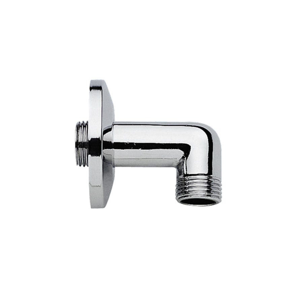 Curvetta cromata 1/2" M/M per doccia con rosone