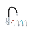 Miscelatore lavello Snake nero con canna flessibile in silicone