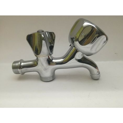Rubinetto doppio uso cromato 1/2" con attacco lavatrice